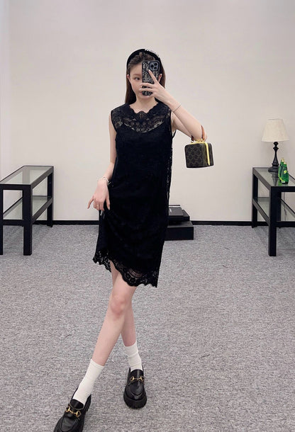 New Arrival Lace Three-Layer Dress
