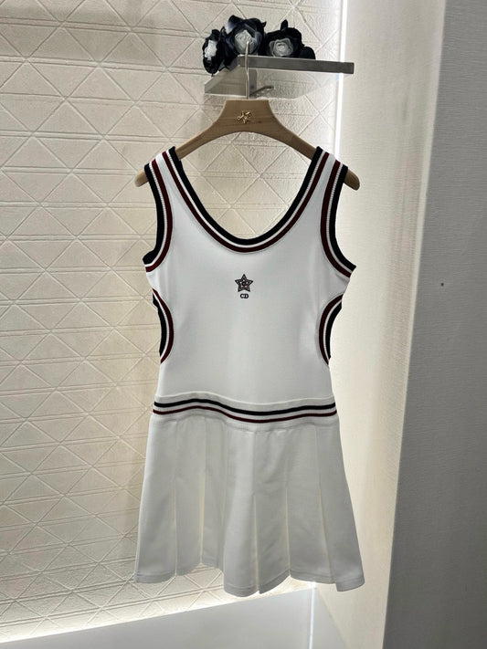 D*New Arrival Striped Cut-Out Vest Dress