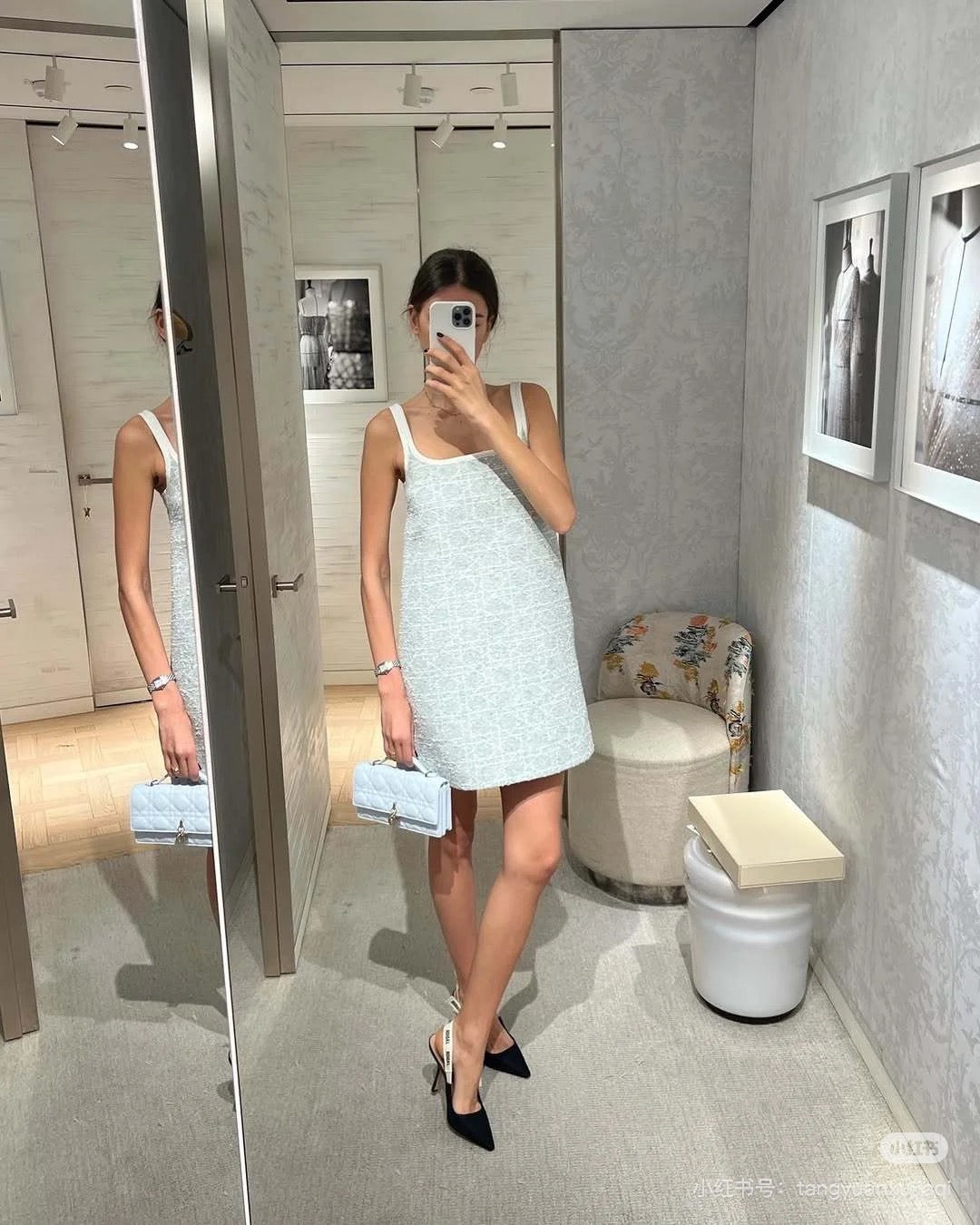 D* new fashion denim belt lapel vest dress