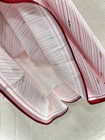 New Arrivals Printed Striped High Waist Skirt
