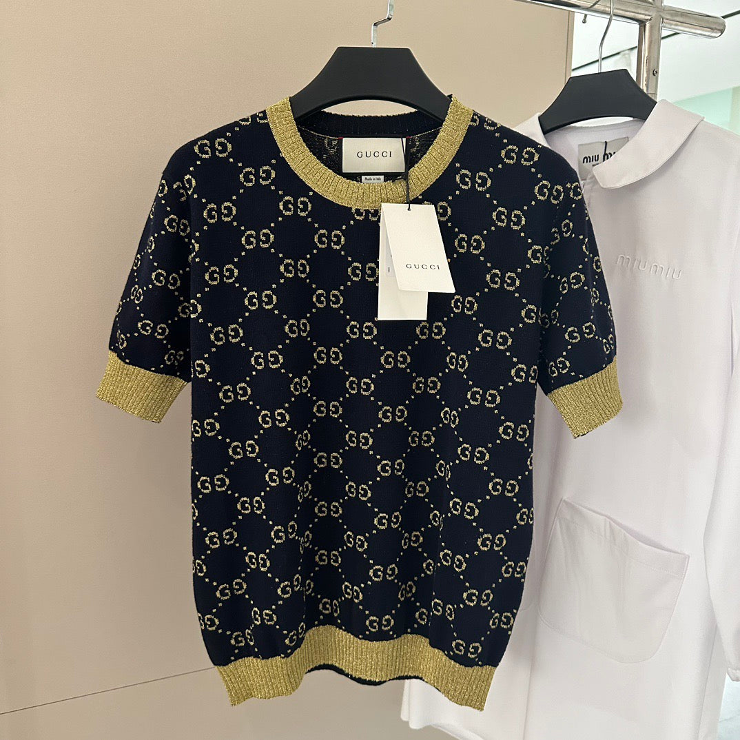 G*2025ss New Product Knitted Short Sleeve