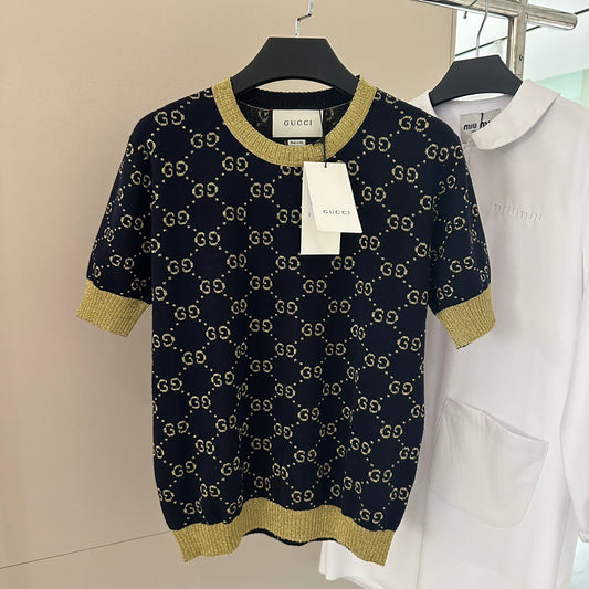 G*2025ss New Product Knitted Short Sleeve