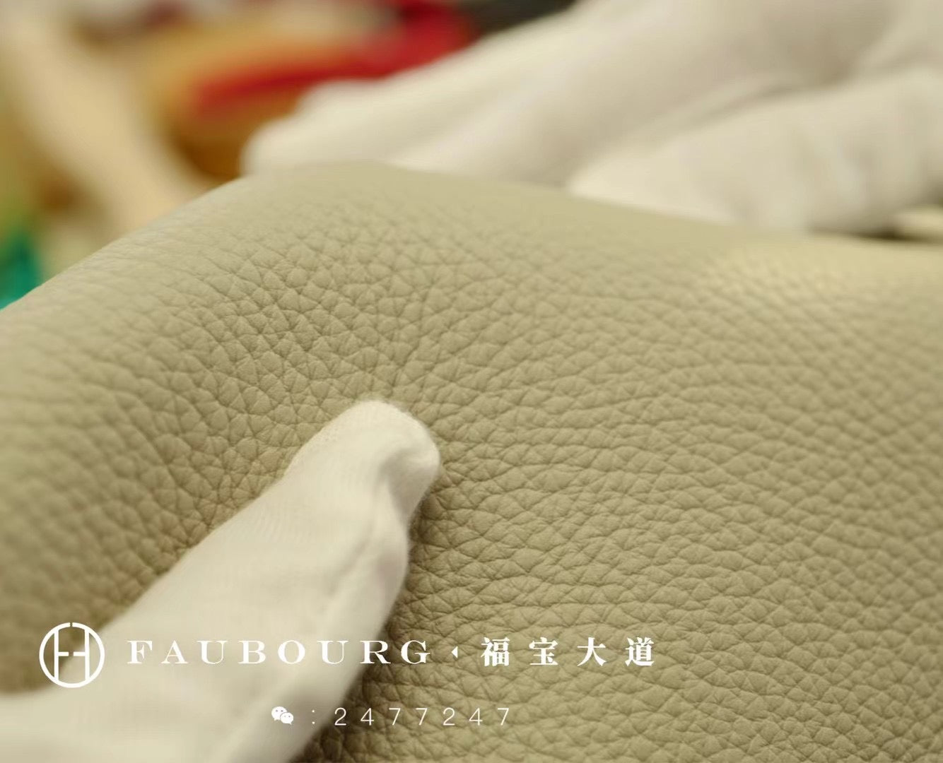 Hand-sewn vegetable basket TC leather