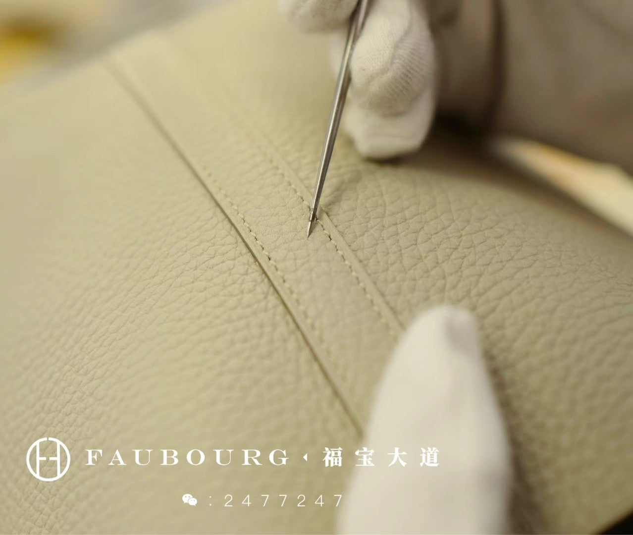 Hand-sewn vegetable basket TC leather