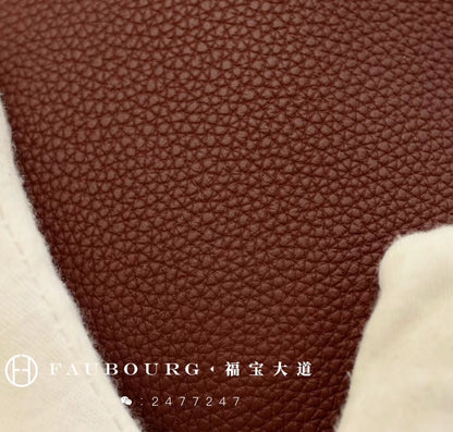 Hand-stitched birkin/togo leather
