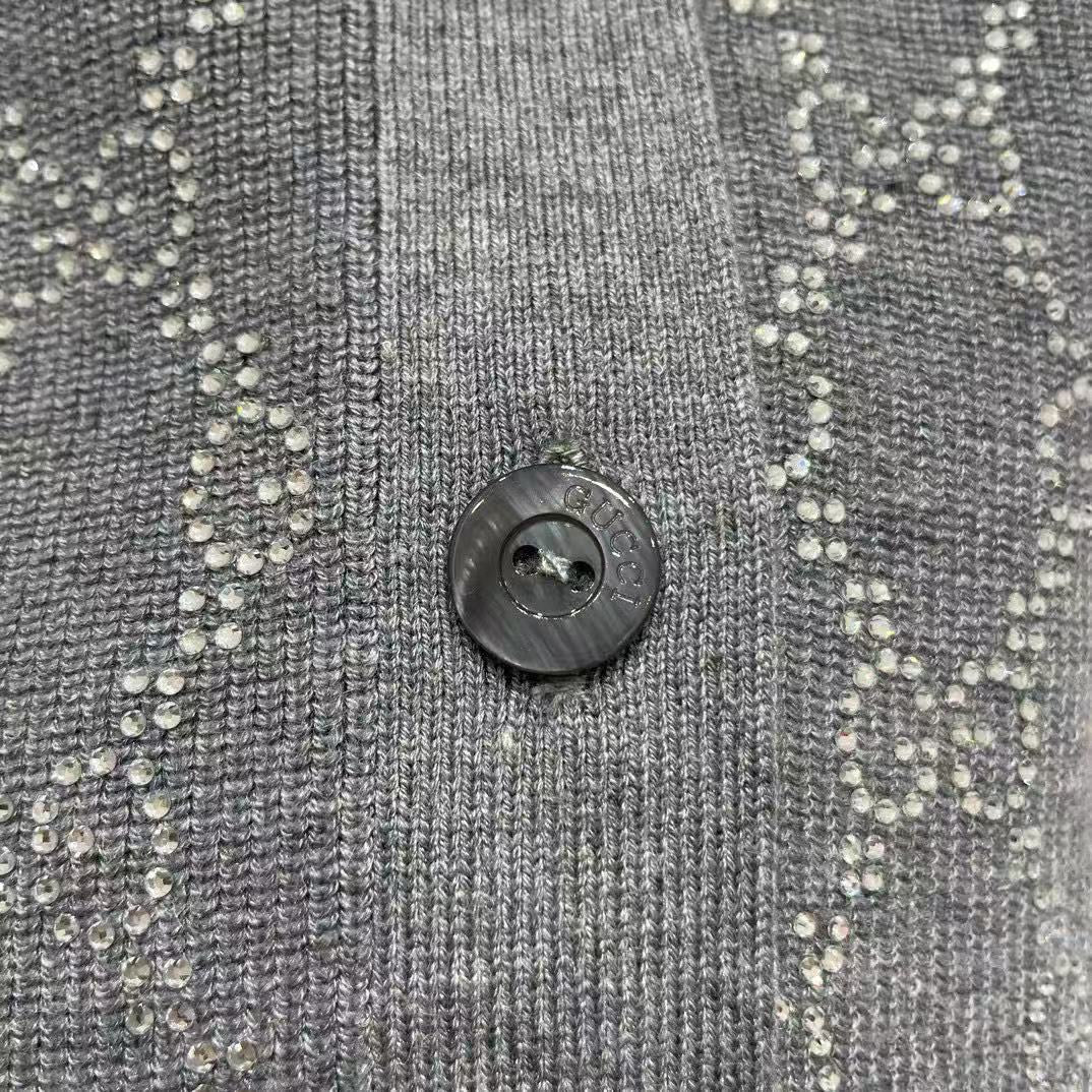 Guc NEW Rhinestone Cardigan