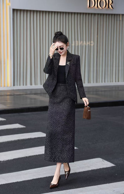 Chan NEW Woven Tweed Suit