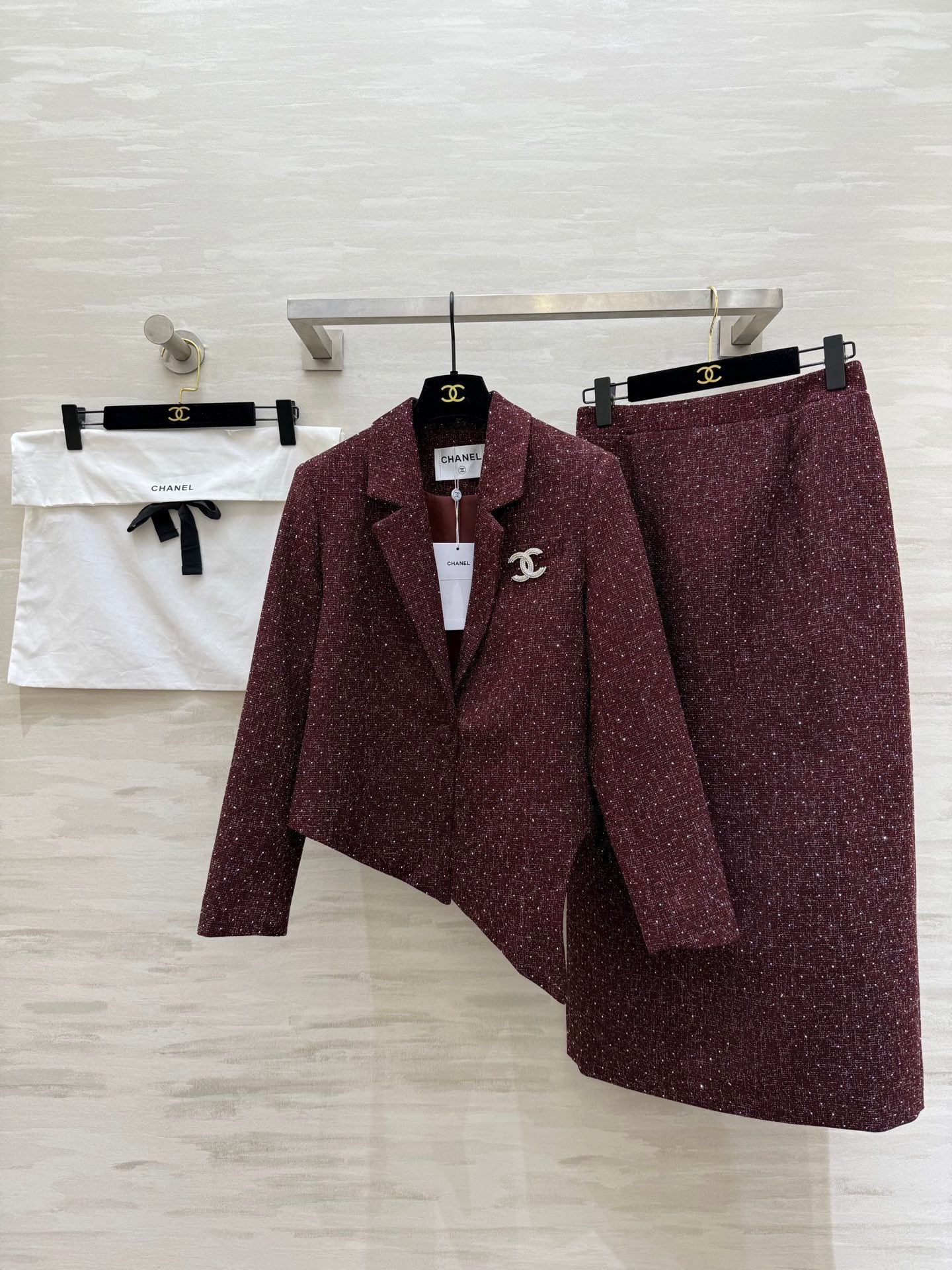 Chan NEW Woven Tweed Suit