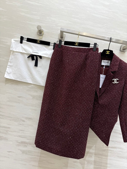 Chan NEW Woven Tweed Suit