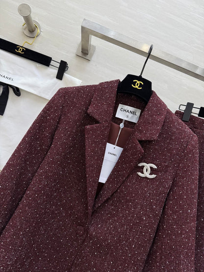 Chan NEW Woven Tweed Suit