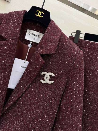 Chan NEW Woven Tweed Suit
