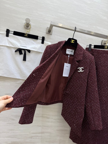 Chan NEW Woven Tweed Suit