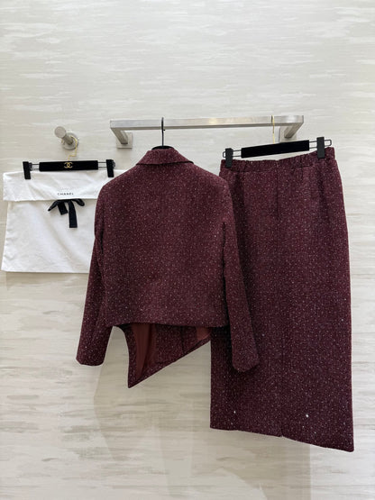 Chan NEW Woven Tweed Suit