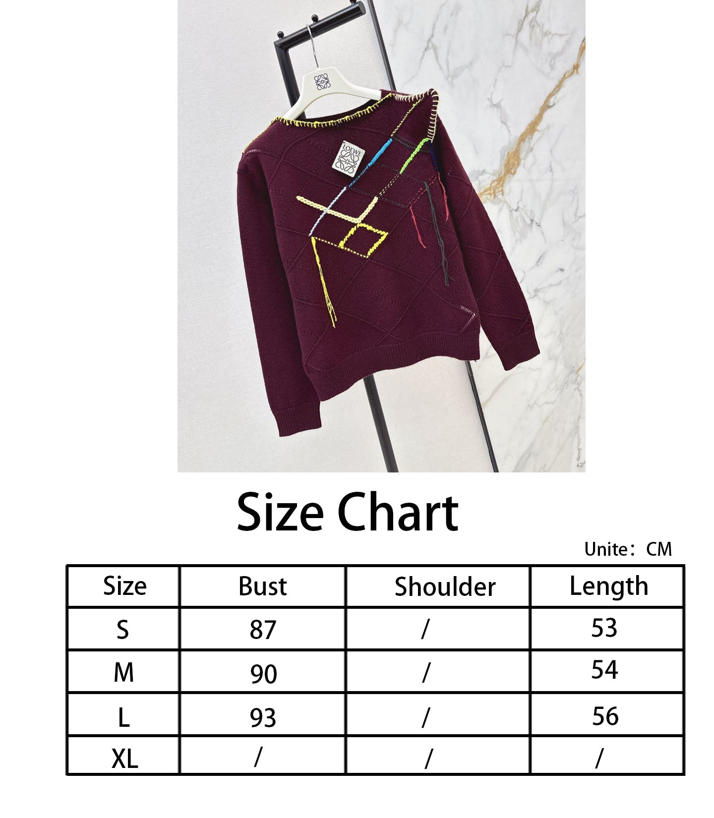 Loe NEW contrast stitching sweaster