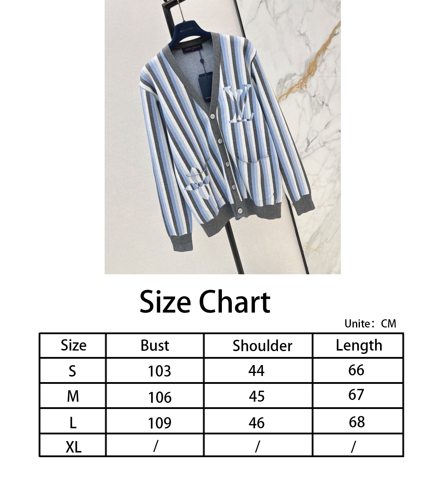 Miu NEW stripe knitted cardigan