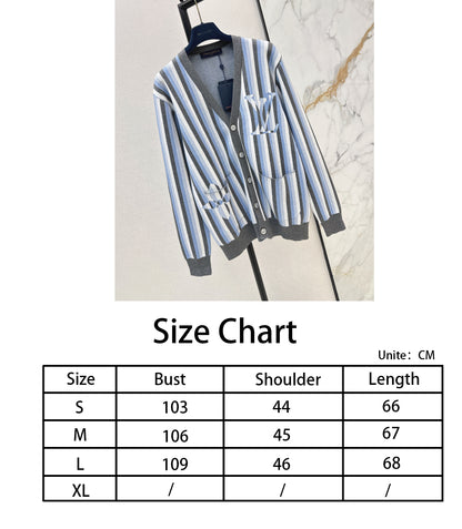 Miu NEW stripe knitted cardigan