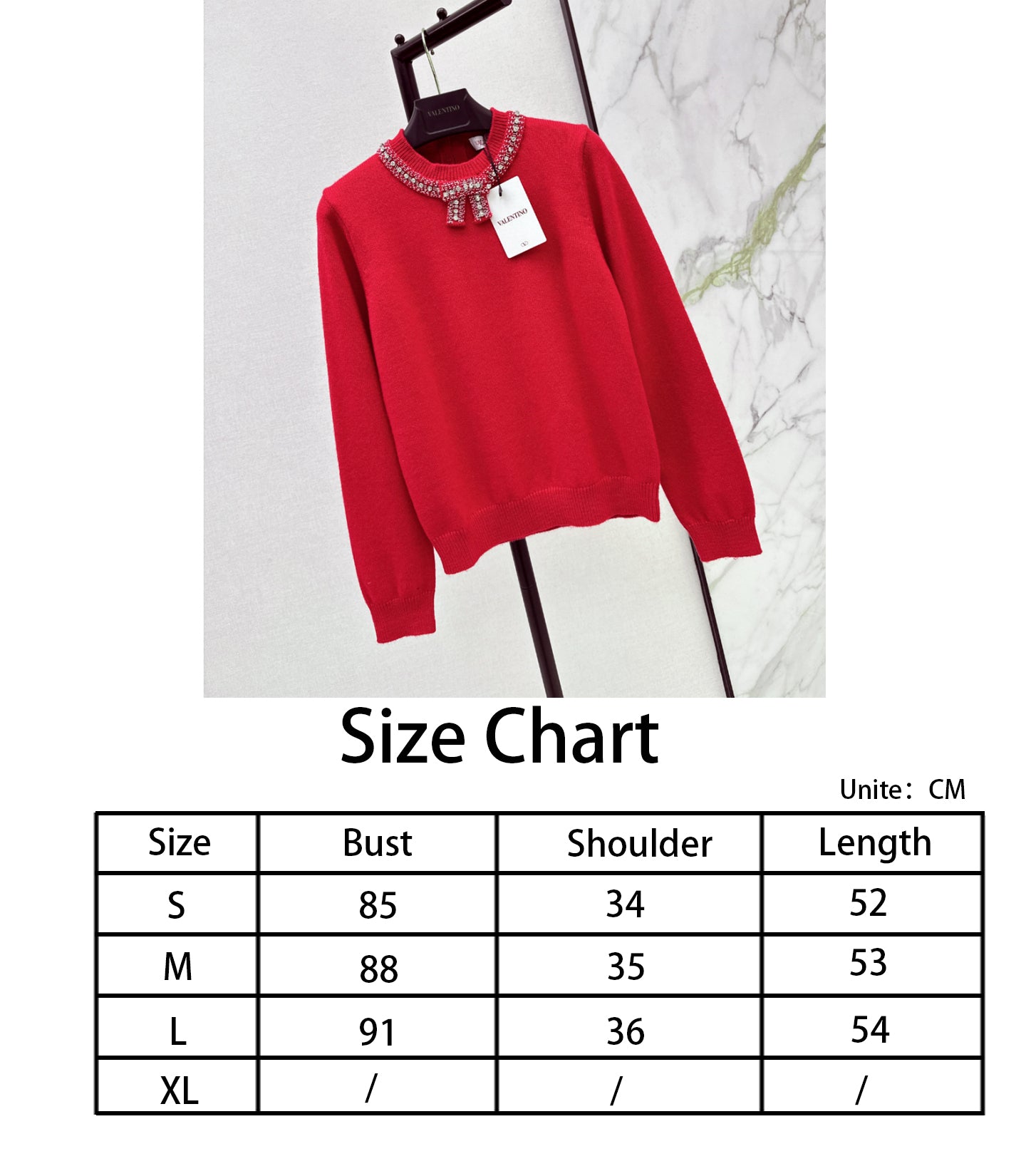 Valen NEW bow rhinestone sweater