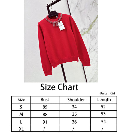 Valen NEW bow rhinestone sweater