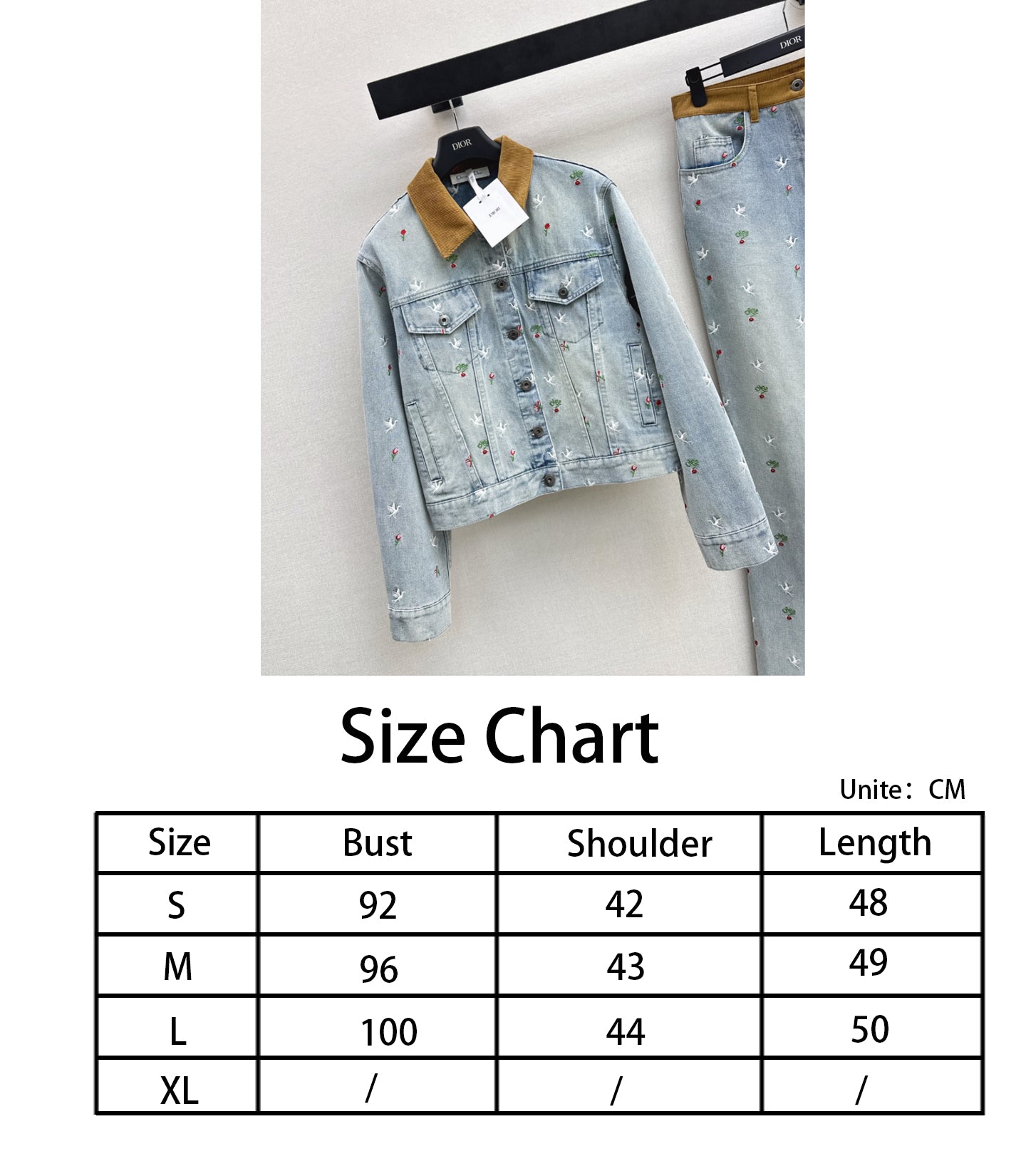 CD NEW embroidery denim jacket