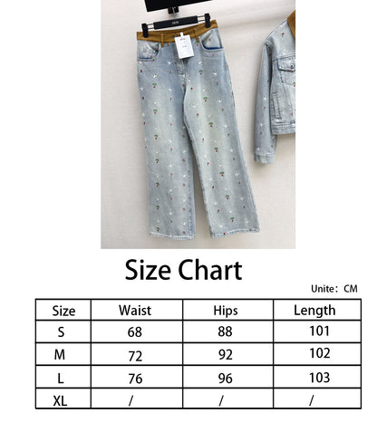 CD NEW embroidery straight jeans