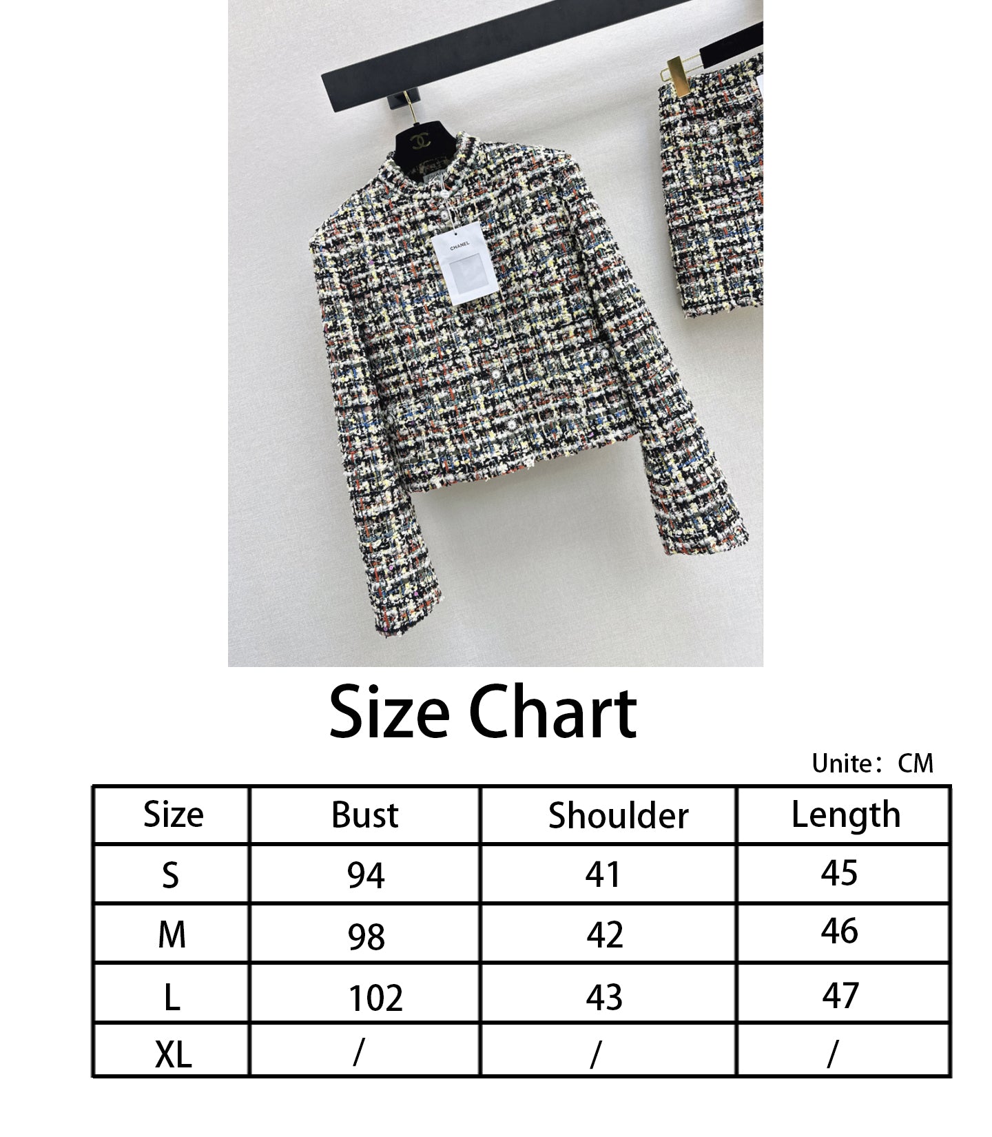 Chan NEW woven tweed jacket