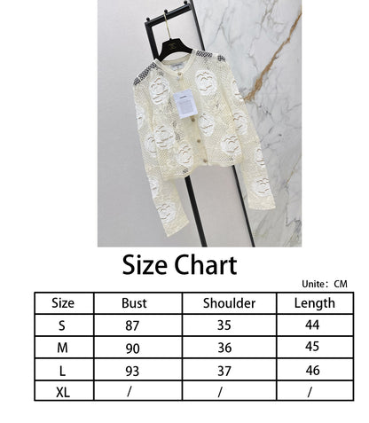 Chan NEW lace 3d flower cardigan