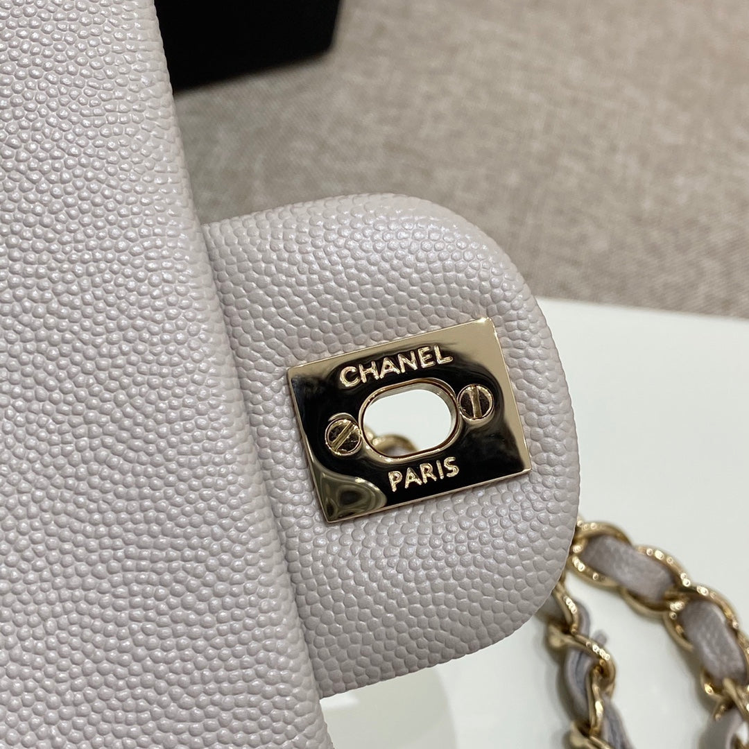 CH CLASSIC 11.12 HANDBAG 25.5 Small Grained Calfskin Elephant Gray