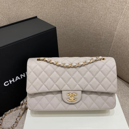 CH CLASSIC 11.12 HANDBAG 25.5 Small Grained Calfskin Elephant Gray