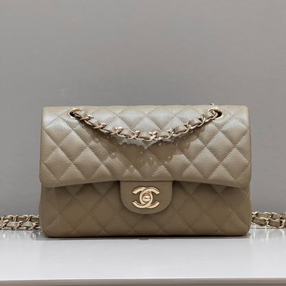 CH SMALL CLASSIC HANDBAG 23 Small Grained Calfskin Chai (Teas)