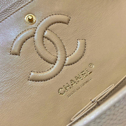 CH SMALL CLASSIC HANDBAG 23 Grained Calfskin Apricot