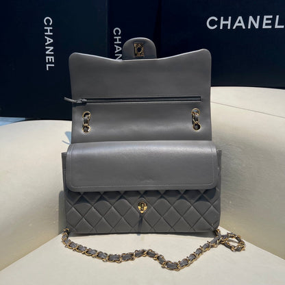 CH LARGE CLASSIC HANDBAG 30 Lambskin High-grade Gray