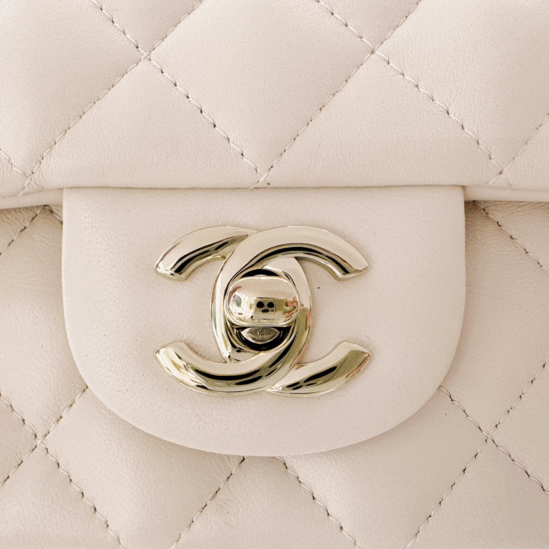 CH MINI CLASSIC HANDBAG 20 Lambskin Pink White