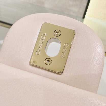 CH MINI CLASSIC HANDBAG 20 Lambskin Pink White
