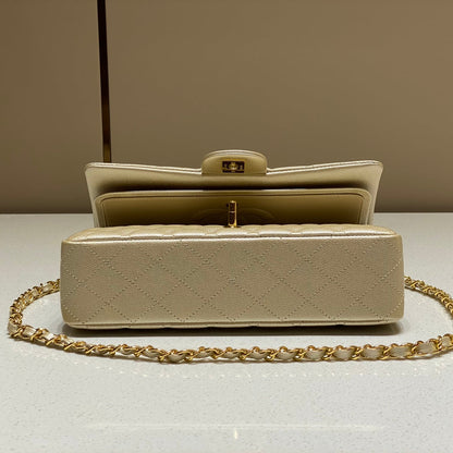 CH CLASSIC 11.12 HANDBAG 25.5 Small Grained Calfskin  Champagne Gold