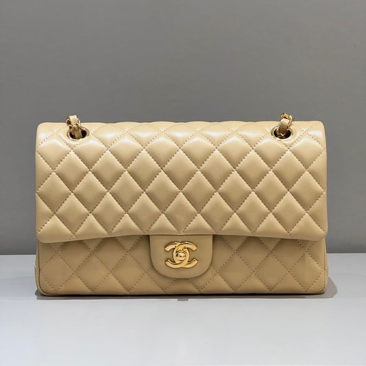 CH CLASSIC 11.12 HANDBAG 25.5 Lambskin Apricot
