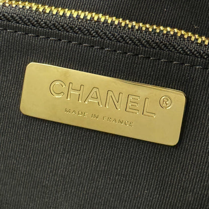 CH 31 Shopping Bag Calfskin with Gold Hardware Black