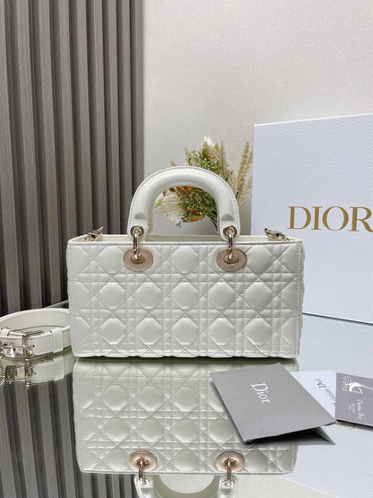 DO  Micro / Small / Medium Lady D-Joy Bag Latte Cannage Lambskin