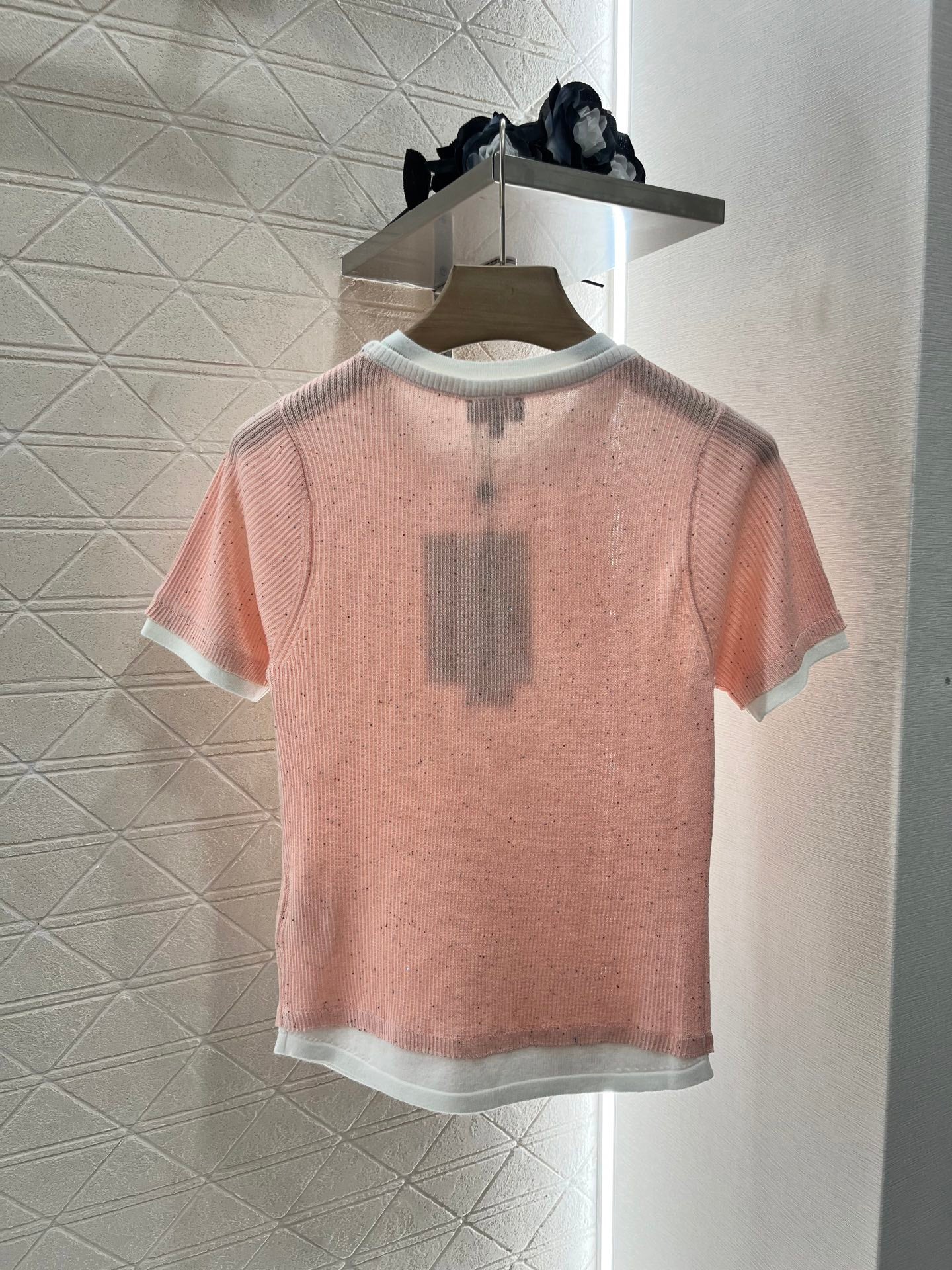 C*♥2025 new products are on sale Contrast color knitted short sleeves