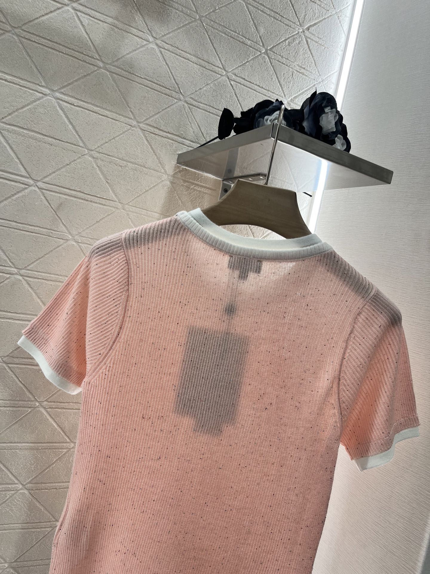 C*♥2025 new products are on sale Contrast color knitted short sleeves