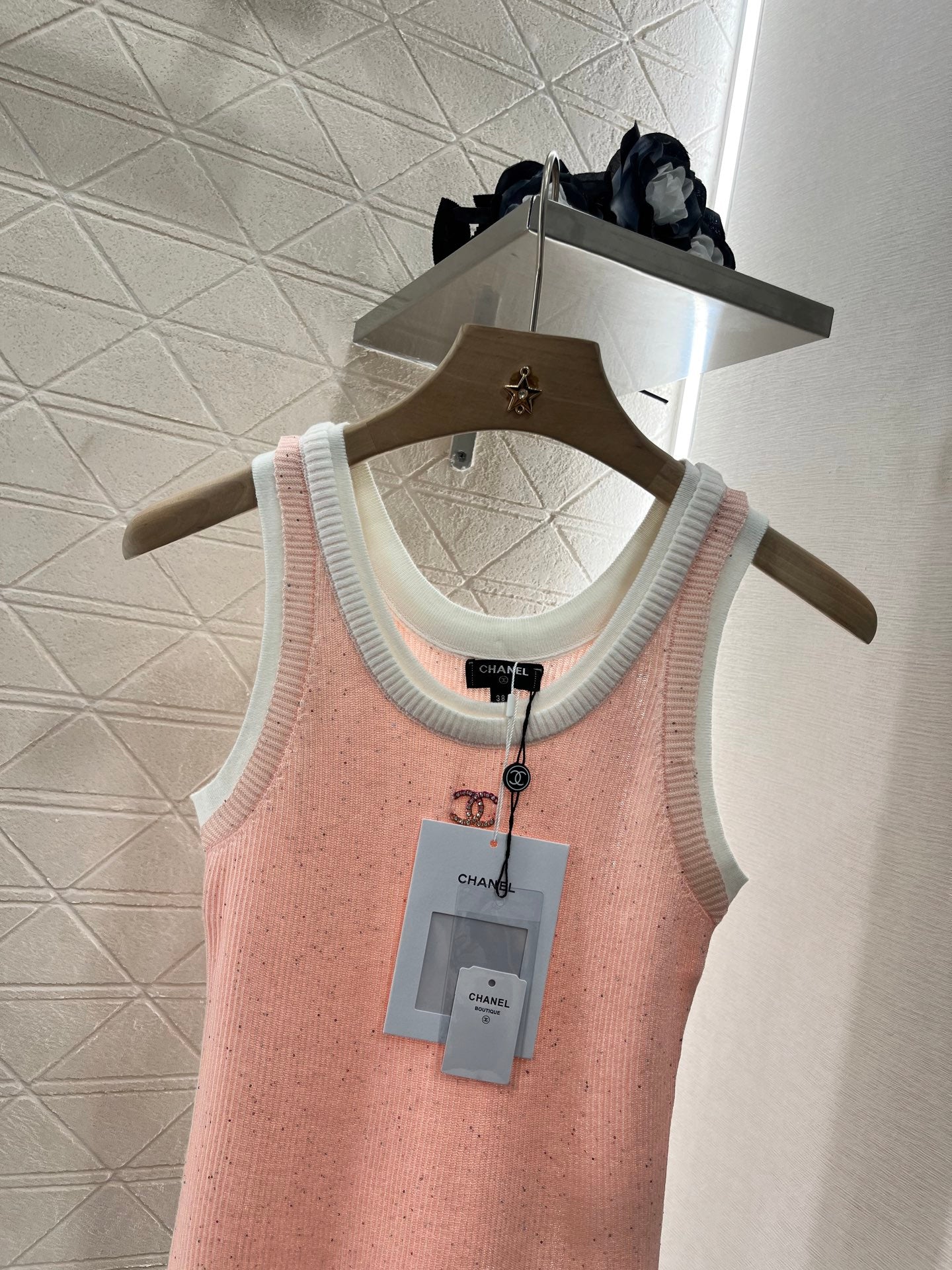 C*♥2025 new products Fake two-piece knitted vest