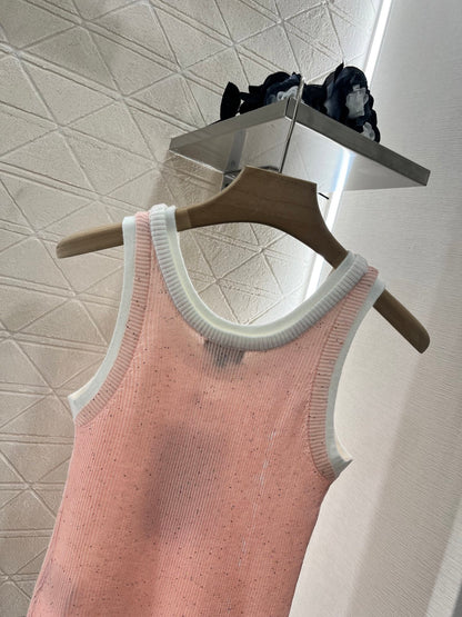 C*♥2025 new products Fake two-piece knitted vest