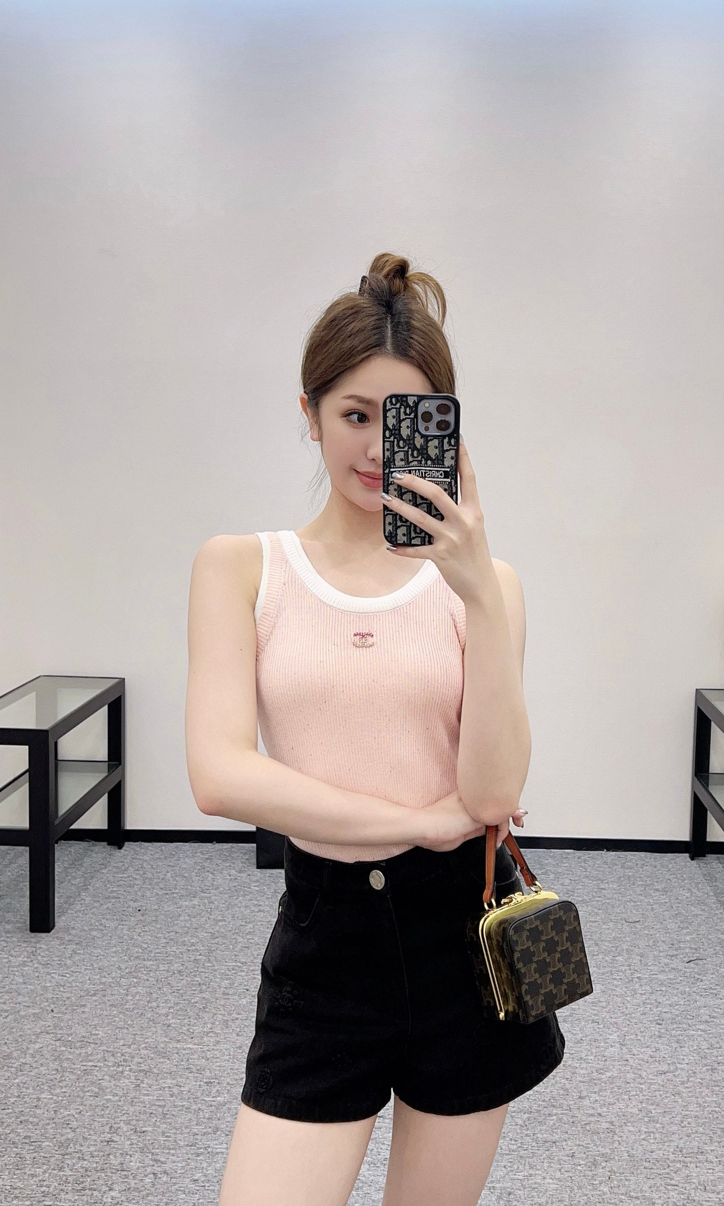 C*♥2025 new products Fake two-piece knitted vest