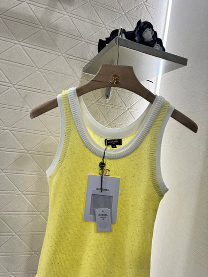 C*♥2025 new products Fake two-piece knitted vest