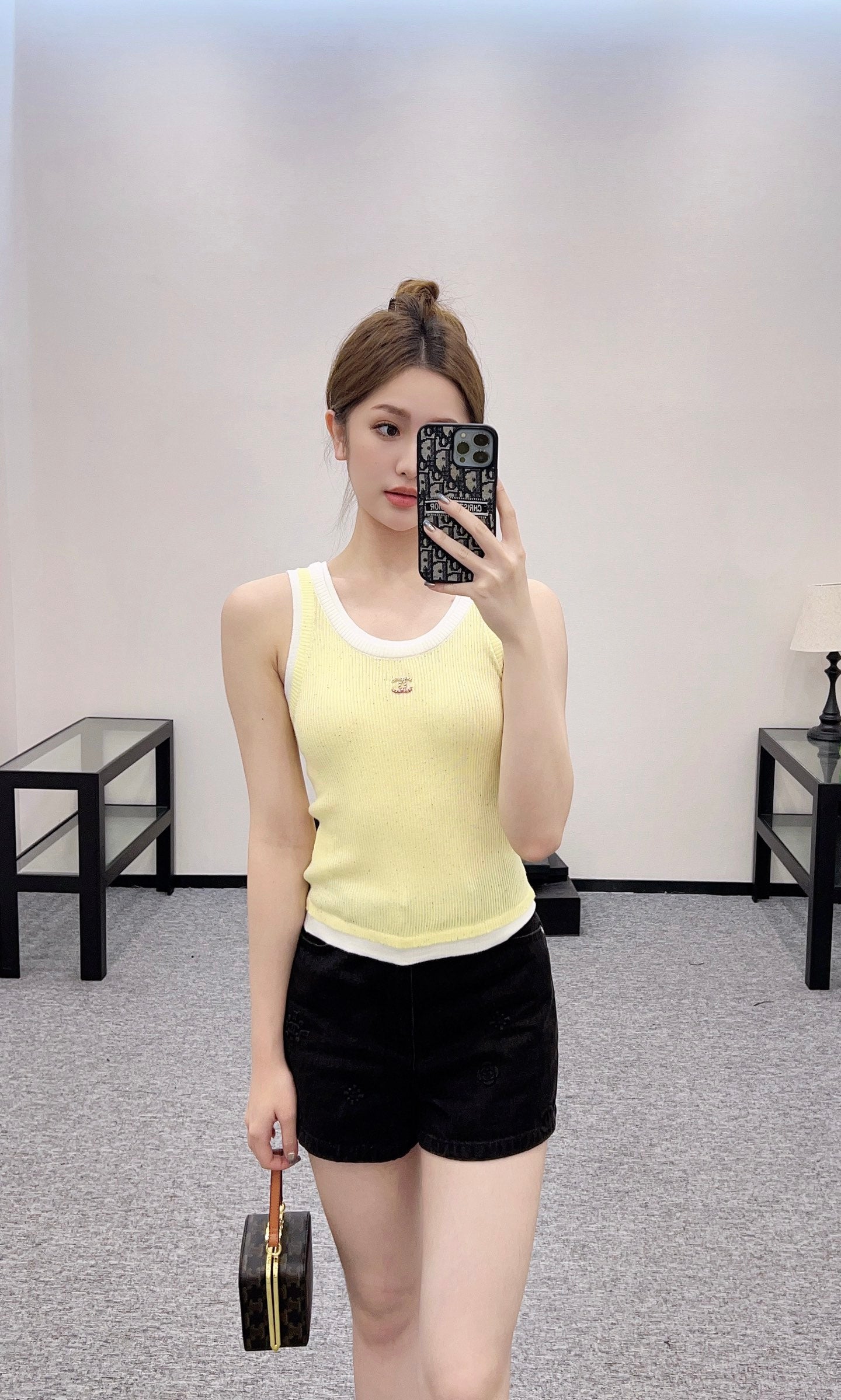 C*♥2025 new products Fake two-piece knitted vest