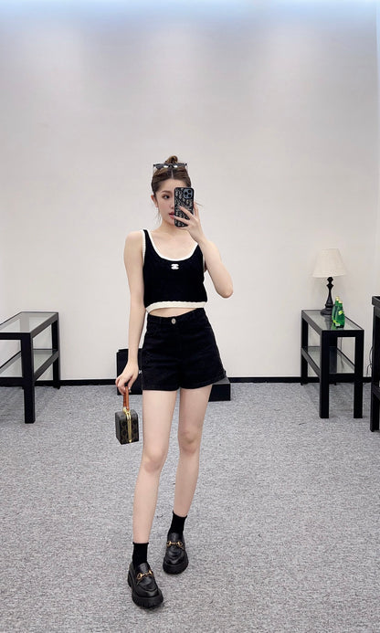C*♥2025 new products Short knitted vest