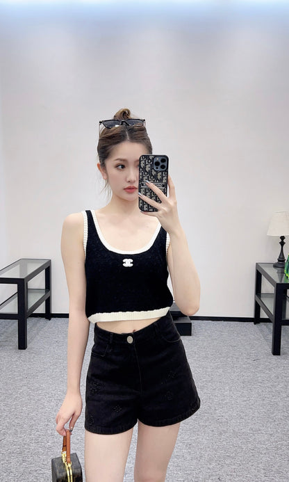 C*♥2025 new products Short knitted vest