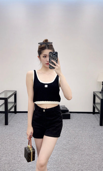 C*♥2025 new products Short knitted vest