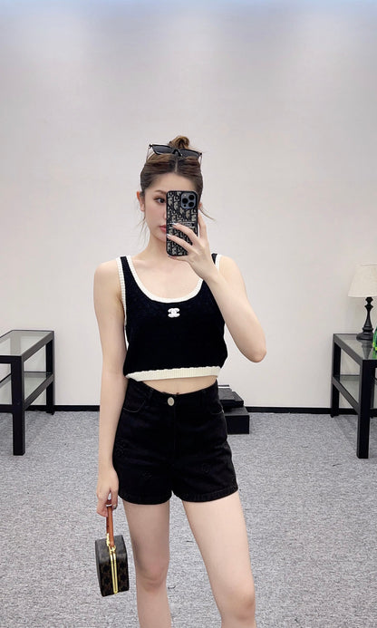 C*♥2025 new products Short knitted vest