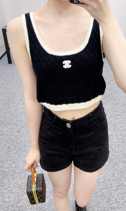 C*♥2025 new products Short knitted vest