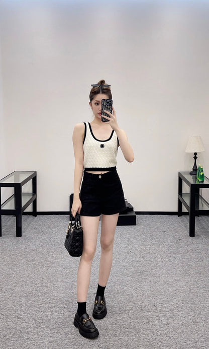 C*♥2025 new products Short knitted vest